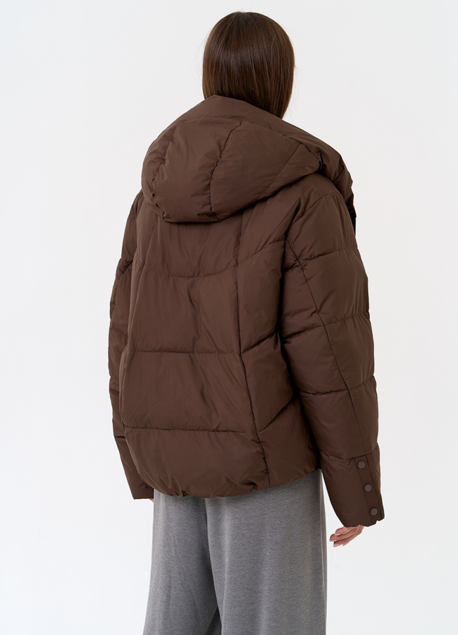 фото Женский пуховик с капюшоном модель № 31396