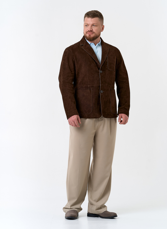 Мужской пиджак из натуральной замши