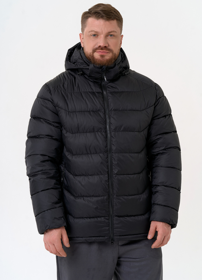 Мужской пуховик черного цвета модель № 31464 в кредит