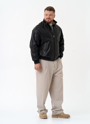 Мужская куртка бомбер из натуральной кожи