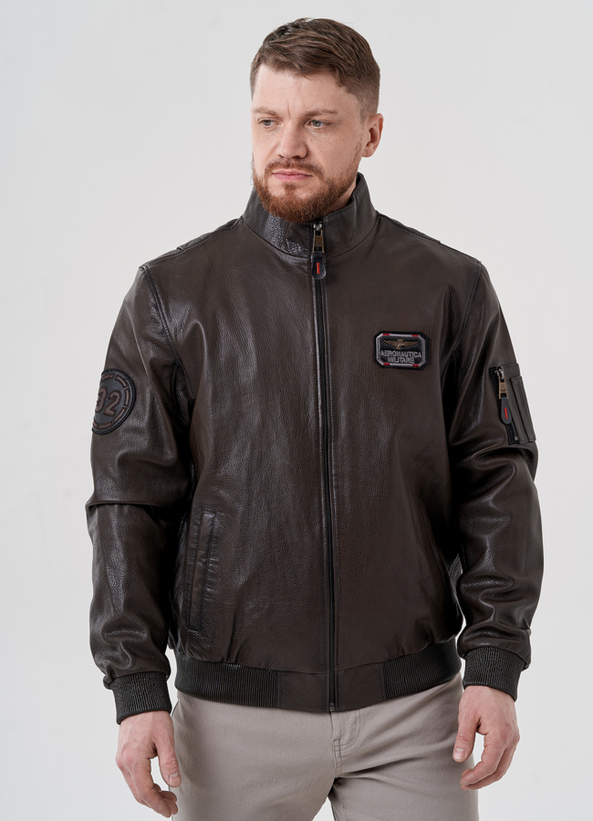 фото Мужская куртка из натуральной кожи  модель № 24393