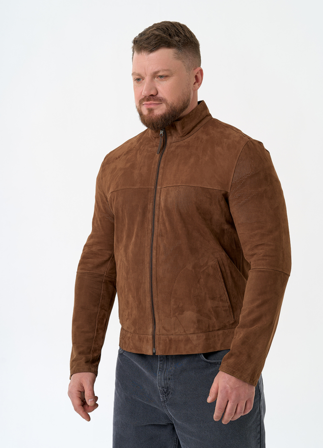 Мужская двухсторонняя куртка из натуральной замши модель № 32868 универмаг малина