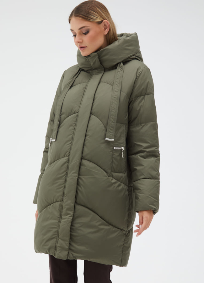 Женский пуховик с капюшоном модель № 31125 в рассрочку