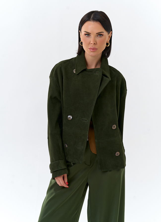 Женская куртка из натуральной замши модель № 32524 универмаг малина