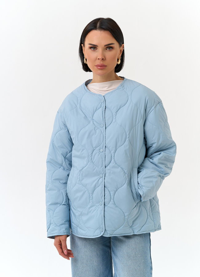 Женская утепленная куртка  модель № 32756 меха малина