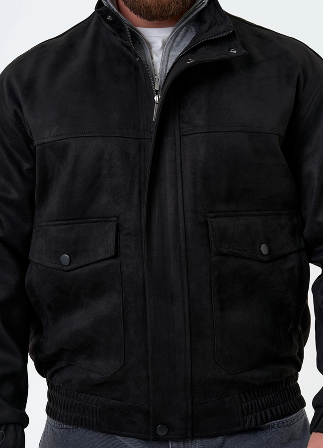 Мужская куртка бомбер из эко замши модель № 32883 универмаг малина