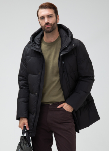 Мужской пуховик с капюшоном 