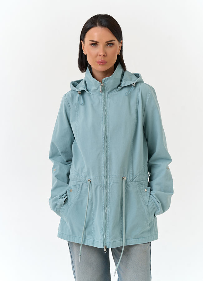 Женская ветровка с капюшоном модель № 33136 универмаг малина