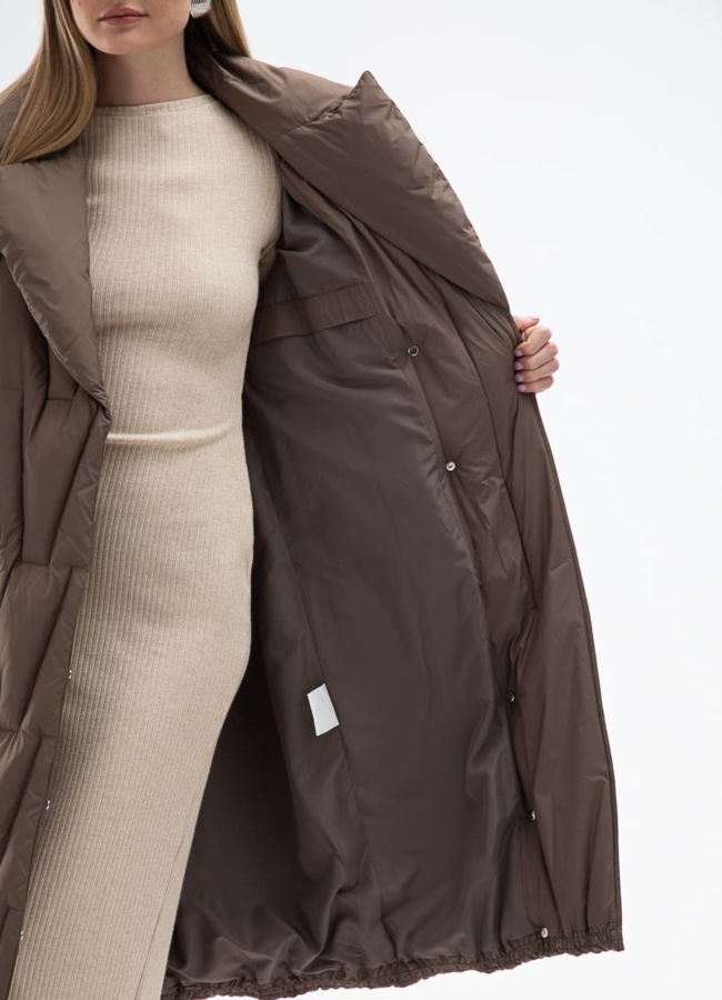 Женский пуховик с английским воротником модель № 31141 универмаг малина